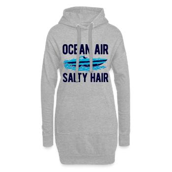 Segelboot Kapitän Spruch Zum Segeln - Hoodie-Kleid - Grau meliert - Vorne