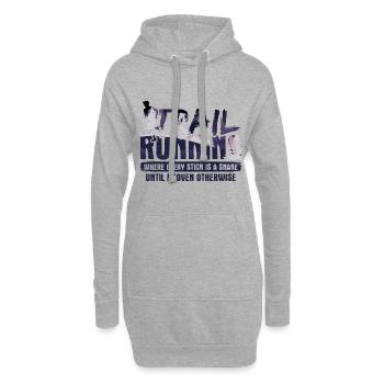 Berg-Laufen Für Läufer Trailrunning - Hoodie-Kleid - Grau meliert - Vorne