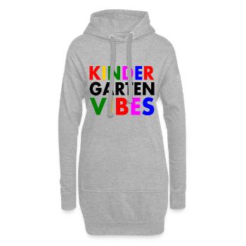 kindergarten vibes - Sweat-shirt à capuche long Femme - gris chiné - Devant