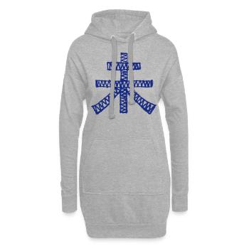 Schaf / Ziege (Japanisch) Astrologisch - Hoodie-Kleid - Grau meliert - Vorne