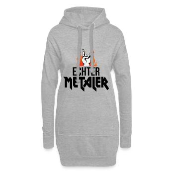 véritable Metal Fan Heavy Metal - Sweat-shirt à capuche long Femme - gris chiné - Devant