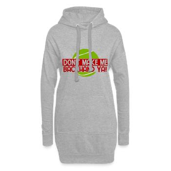 Tennisplatz Spruch Für Tennis - Hoodie-Kleid - Grau meliert - Vorne