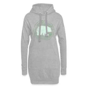 Braunbär Kanada - Hoodie-Kleid - Grau meliert - Vorne