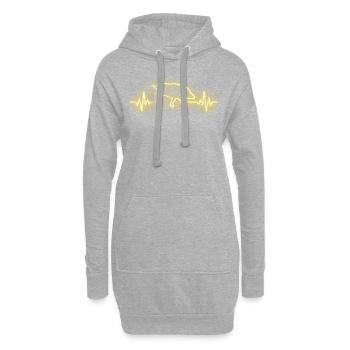 Wildschweinjagd Keiler Jagdhund - Hoodie-Kleid - Grau meliert - Vorne