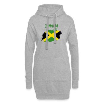Jamaïque drapeau jamaïcain drapeau reggae caraïbes - Sweat-shirt à capuche long Femme - gris chiné - Devant