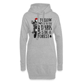 Schwarzwald Bikerin - Hoodie-Kleid - Grau meliert - Vorne