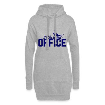 Apnoetaucher Freitaucher Taucher - Hoodie-Kleid - Grau meliert - Vorne