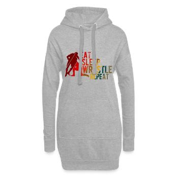 Grappling Martial Arts Wrestling - Hoodie-Kleid - Grau meliert - Vorne