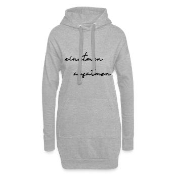 Meditation Einatmen Ausatmen Yoga und Pilates - Hoodie-Kleid - Grau meliert - Vorne