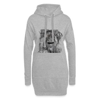 Gorilla - Sweat-shirt à capuche long Femme - gris chiné - Devant