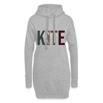 Kitesurfen Kitesurfing Kite Surf - Hoodie-Kleid - Grau meliert - Vorne