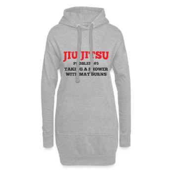 BJJ Jiu Jitsu - Hoodie-Kleid - Grau meliert - Vorne