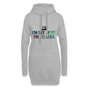 Quilten von Tagesdecken - Hoodie-Kleid - Grau meliert - Vorne