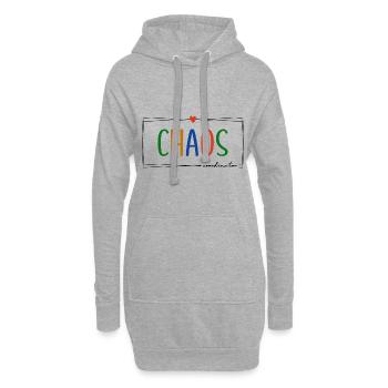 La coordonnatrice du chaos stresse les éducateurs de maternelle - Sweat-shirt à capuche long Femme - gris chiné - Devant