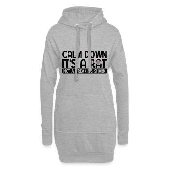 Nagetier Maus Ratte - Hoodie-Kleid - Grau meliert - Vorne