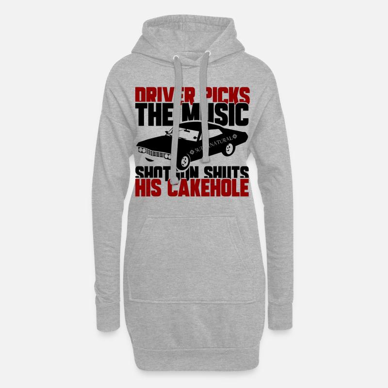 DRIVER, GESCHENK - Hoodie-Kleid - Grau meliert