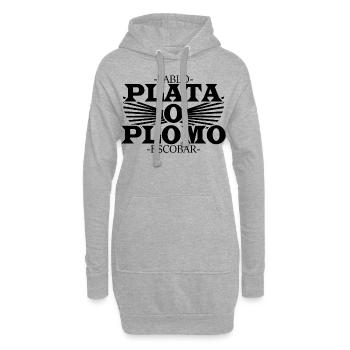 Pablo Escobar-Plata o Plomo - Hoodie-Kleid - Grau meliert - Vorne