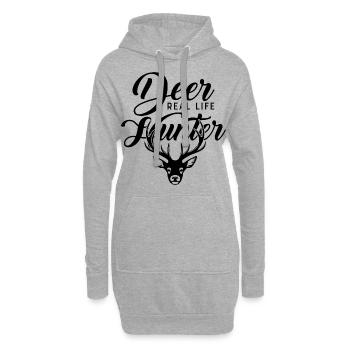 Chasseur de cerf - Sweat-shirt à capuche long Femme - gris chiné - Devant