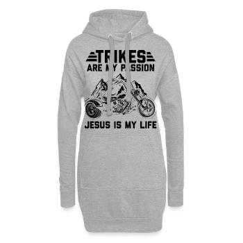 | de moto Trike Trikes Triker Motos Cadeau - Sweat-shirt à capuche long Femme - gris chiné - Devant