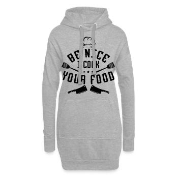 Koch Küchenchef Köche Küche Lustiger Spruch - Hoodie-Kleid - Grau meliert - Vorne