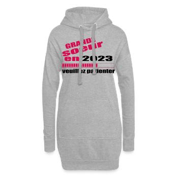 Grande Soeur En 2023 Veuillez Patienter - Sweat-shirt à capuche long Femme - gris chiné - Devant