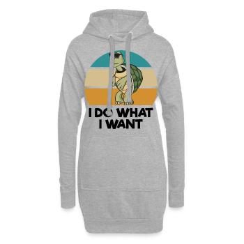 Amoureux des tortues - Sweat-shirt à capuche long Femme - gris chiné - Devant