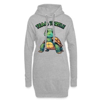 Team Schildkröte - Hoodie-Kleid - Grau meliert - Vorne