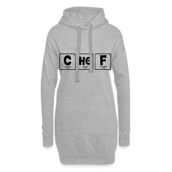 Periodic Table Chef - Kochen - Hoodie-Kleid - Grau meliert - Vorne