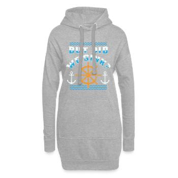 Cadeau drôle de chemise de bateau de bateau de croisière - Sweat-shirt à capuche long Femme - gris chiné - Devant