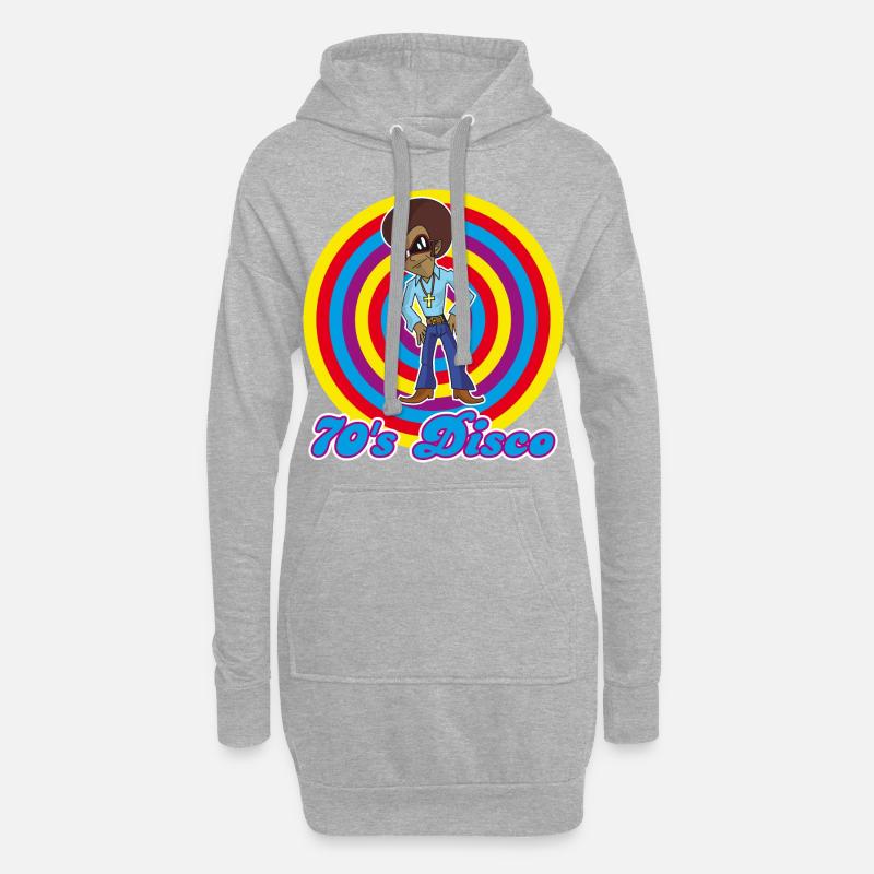 70's Disco - Hoodie-Kleid - Grau meliert