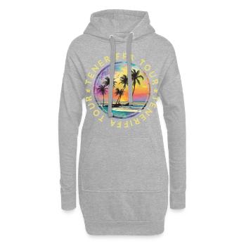 Teneriffa Tour Reise Bunt Urlaub - Hoodie-Kleid - Grau meliert - Vorne