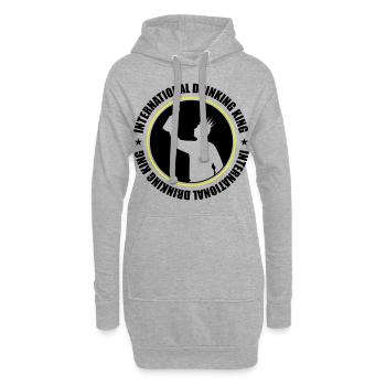 Drinking King Party Spruch - Hoodie-Kleid - Grau meliert - Vorne