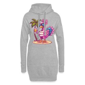 Truthan Sommer Strand Urlaub - Hoodie-Kleid - Grau meliert - Vorne
