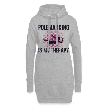 Pole Sport Dance Dancer Competition Acrobaties - Sweat-shirt à capuche long Femme - gris chiné - Devant