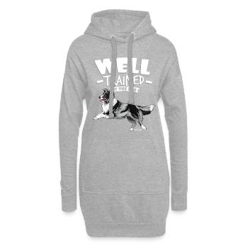 Berger australien bien 2 - Sweat-shirt à capuche long Femme - gris chiné - Devant