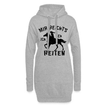 Enough for me I go riding rider horses gift - Hoodie Dress - heather grey - Front