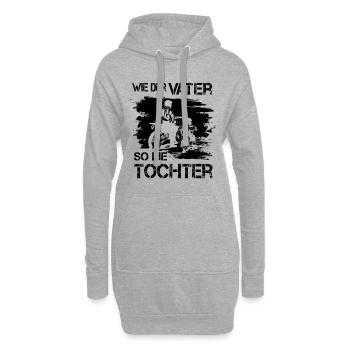 Wie Der Vater So Die Tochter Motocross Partnerlook - Hoodie-Kleid - Grau meliert - Vorne
