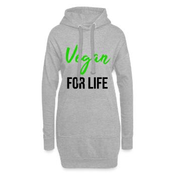 Vegan TShirt Vegan Vegan Cadeau environnemental - Sweat-shirt à capuche long Femme - gris chiné - Devant