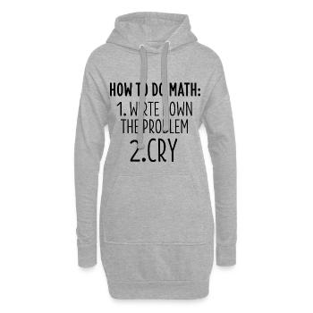 Maths T-shirt maths professeur de maths cadeau - Sweat-shirt à capuche long Femme - gris chiné - Devant