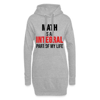 Maths T-shirt maths professeur de maths cadeau - Sweat-shirt à capuche long Femme - gris chiné - Devant