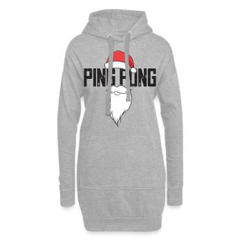 Tennis de table Tennis de table Batte Ping Pong - Sweat-shirt à capuche long Femme - gris chiné - Devant