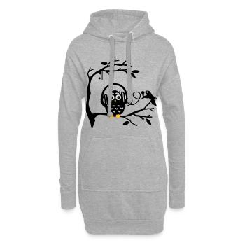 musikgenuss - Hoodie-Kleid - Grau meliert - Vorne