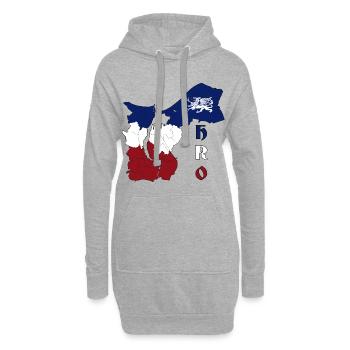 Rostock Umriss HRO - Hoodie-Kleid - Grau meliert - Vorne