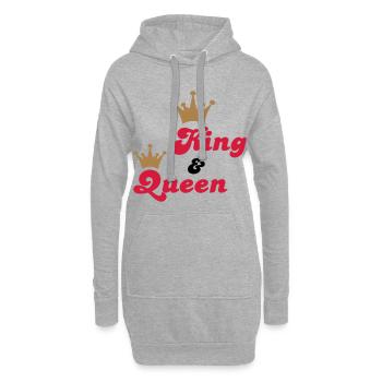 hochzeit - Hoodie-Kleid - Grau meliert - Vorne