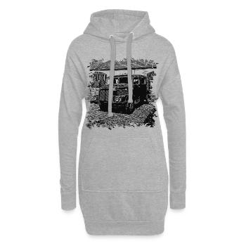 IFA S4000-1 - Sweat-shirt à capuche long Femme - gris chiné - Devant
