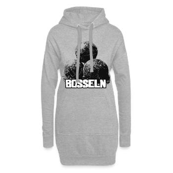 Bosseln | 3 Bossel Kugeln | Boßeln - Hoodie-Kleid - Grau meliert - Vorne