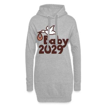 Storch Baby 2029 - Hoodie-Kleid - Grau meliert - Vorne