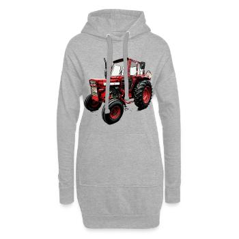 Tracteur BM T 500 - Sweat-shirt à capuche long Femme - gris chiné - Devant