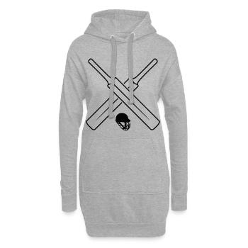 Cricket Sketch - Hoodie Dress - heather grey - Front