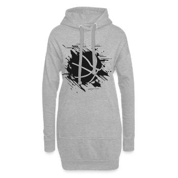 Basketball - Hoodie-Kleid - Grau meliert - Vorne